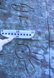 Clsoeup of glyphs showing crisp uneroded edges.